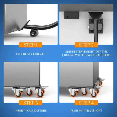 Step-by-step instructions for using 2000 lb heavy duty furniture movers with wheels and moving dolly set