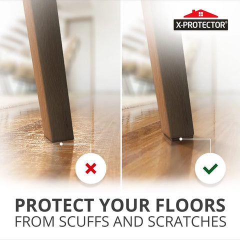 Non Slip Furniture Pads For Hard Floors 16 Premium Self Adhesive Rubber Grippers Two Inch Furniture Feet Floor Protectors That Prevent Slipping And Scratches Keep Sofas Chairs And Desks In Place shown preventing scratches on wood floor