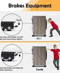 Child using brake equipment with Extendable Furniture Appliances Rollers, Mover Tools for moving heavy washing machines.