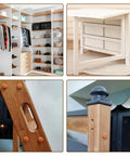 Six Millimeter White Plastic Snap In Shelf Hole Plugs Flush Caps 100 Pack For Furniture Cupboard By Uxcell installed on various wooden furniture and cabinets to hide screw holes, creating a clean finish.