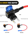 Add A Circuit Fuse Adapter Kit For 12V Cars Trucks And Boats With Dual Fuse Holders Standard And Mini TAP Blade Fuses