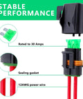 Diagram of Waterproof Inline Fuse Holder 12V With Cover 6 Pack For Automotive Marine And Outdoor Use, showing components.