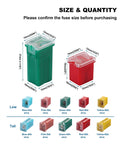 Go To Car Fuses Assortment Kit With 30 Pieces Of Standard And Low Profile Micro Cartridge Fuses For Cars Trucks SUVs And RVs Color Coded By Amperage 20 To 60 Amp 32VDC And 58VDC Time Delay Protection illustration