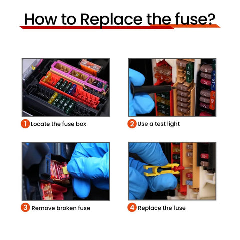 All In One Micro2 Car Fuse Kit With 45 Pcs Blade Fuses for tutorial on replacing vehicle fuses using a test light and puller tool