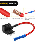 Add A Circuit Fuse Adapter Kit For 12V Cars Trucks And Boats With Dual Fuse Holders Standard And Mini TAP Blade Fuses