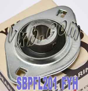 FYH Bearing SBPFL201 12mm Stamped oval 2 bolt Flanged Mounted Bearings - VXB Ball Bearings