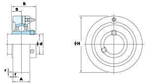 FYH Bearing UCC202 15mm Cartridge Mounted Bearings - VXB Ball Bearings