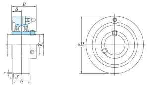 FYH Bearing UCC313-40 65mm Cartridge Mounted Bearings - VXB Ball Bearings