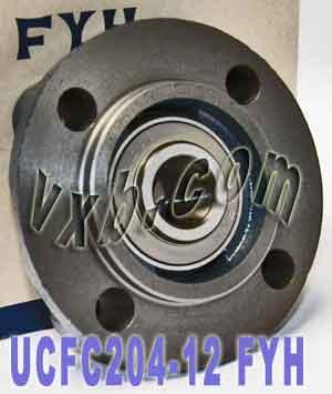 FYH UCFC204-12 3/4 Round Flanged Bearing Mounted Bearings - VXB Ball Bearings