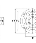 FYH UCFCX17-55 3 7/16 Round Flanged Bearing Mounted Bearings - VXB Ball Bearings