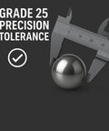 Two Pack One And One Quarter Inch Diameter 440 Stainless Steel Bearing Balls G25 Precision Grade For Industrial Machinery Mechanical Projects And Hobby Use Tough Workhorse with caliper measurement