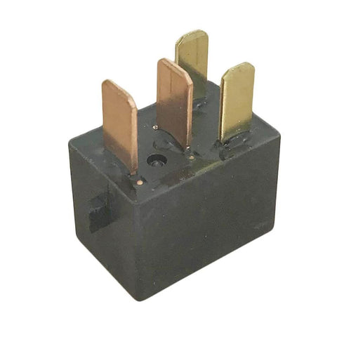 Close-up of black 4-prong Omron relay module, part of 2 Pack G8HL-H71 AC And Starter Relay Compatible With Crosstour CR-V CR-Z Element Insight.