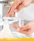 Hand using 1 Gallon Pump Dispenser - Gallon Pump for Shampoo, Detergent, Lotion & Body Wash, Liquid Dispenser Pump for Condiments