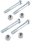 1/2-13 Nuts Bolts Assortment With 3/4 Inch Head And Locking Nylon Nut And 1/2 Inch Caster Axle Bolt In Galvanized Carbon Steel