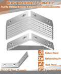 8 Piece 45 Degree Angle Brackets for 1-5/8 Inch Strut Channels with Four Hole Corner Braces Galvanized Steel in stack