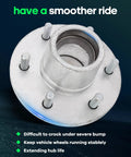 Boat Trailer Hub Kit With Hot Dip Galvanized Idler Hub And 6 Lug Bearing For 6000 Lbs, SCITOO Compatible, top view