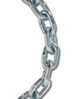 Close-up of 5/16" by 3 Foot Galvanized Chain designed for smooth motion and stable alignment in automation and mechanical systems.