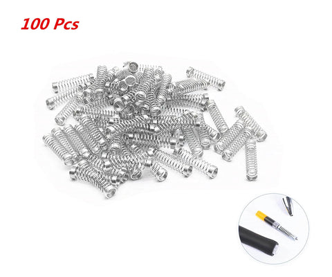 Galvanized Ballpoint Pen Spring Set For Smooth Writing And Quick Pen Fix, 0.016 Inch Wire Diameter, 0.18 Inch Outer Diameter, 100-Piece Pack