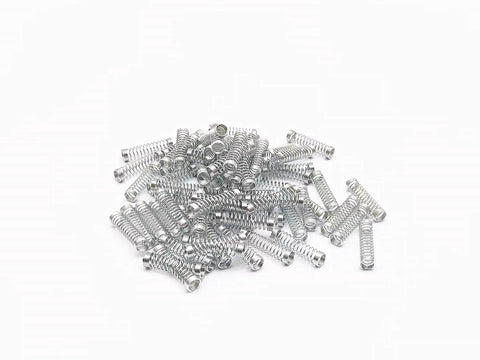 Galvanized Ballpoint Pen Spring Set For Smooth Writing And Quick Pen Fix, 0.016 Inch Wire Diameter, Outer Diameter 0.18 Inch, 100-Piece Pack