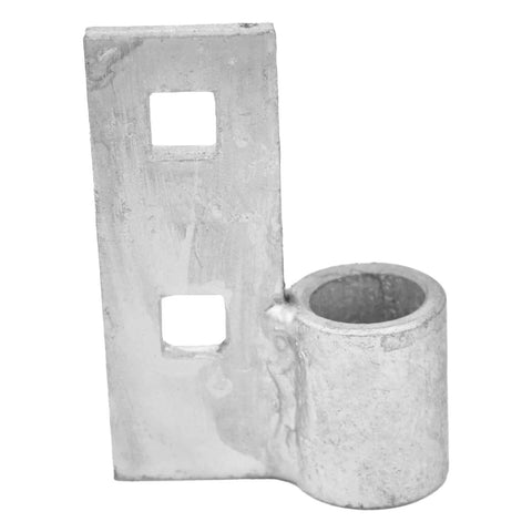 Galvanized component from Rolling Gate Hardware Kit, part of Heavy Duty Sliding Gate Kit for chain link fence installation.