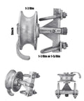Sliding Gate Rollers Five Inch Wheel Size Galvanized Steel Hardware Kit For Two Inch Gate Frame And One Seven Eighths Inch Or One Five Eighths Inch Track Pipe Includes Double U Bolt For Chain Link Gates Pack Of One.