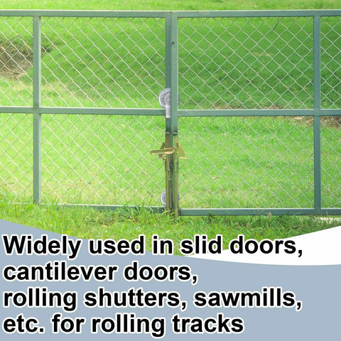 2 Pack 5 Inch Sliding Gate Rollers Galvanized Steel Pipe Track Gate Hardware Kit For One And Five Eighths Inch Pipe Track Fence