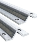 Galvanized Inverted V Track Rail 6 Ft Pair With Pre Drilled Holes And Stainless Hardware Kit for heavy duty sliding applications