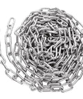 Coiled 1/4" x 19.69 Ft Metal Chain, Galvanized Iron Coil Chain, Heavy Duty Chain Links Metal Decorative Chain for versatile use.