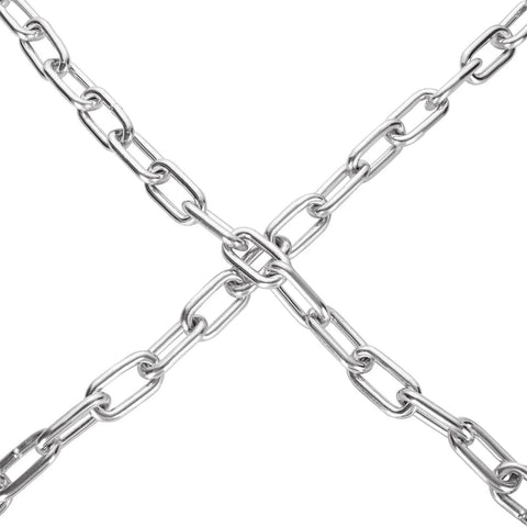 ✝️ 1/4" x 19.69 Ft Metal Chain, Galvanized Iron Coil Chain, Heavy Duty Chain Links Metal Decorative Chain, Camping Pet Dog Chain Hanging Chain