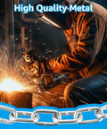 Welder working near 1/4" x 19.69 Ft Metal Chain, Galvanized Iron Coil Chain, Heavy Duty Chain Links Metal Decorative Chain