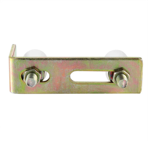 Slide Gate Guide Roller With L Post Bracket And Dual Nylon Rollers For Sliding Gates, Galvanized Steel, 1.18 Inch Wheel