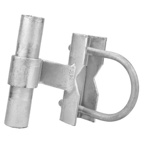 Galvanized bracket from Rolling Gate Hardware Kit, features durable steel construction for Heavy Duty Sliding Gate Kit support