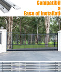 Galvanized Inverted V Track Rail Set, 6 Ft Long, Heavy Duty Sliding Gate Track For 4 Pack Installed on Driveway Gate