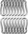 30 Pcs Heavy Duty 3 Inch Spring Snap Hook M8 Five Sixteenth Inch Galvanized Steel Carabiner Quick Link Clip 500 Lbs Holding Capacity