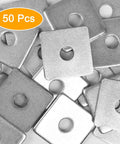 Durable galvanized square washer plates provide reliable load distribution and surface protection for fastened assemblies; 50-pack