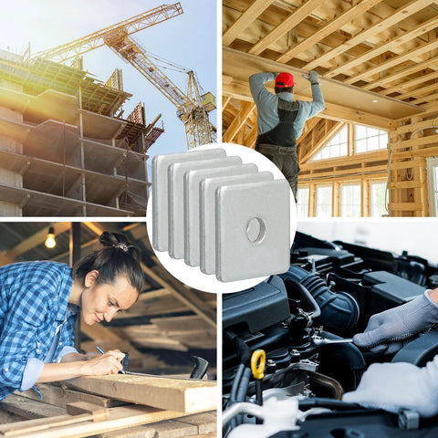 Keep fastenings secure with this 70 pack galvanized steel square washers set, featuring multiple application uses.