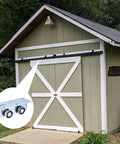 Installed 4 Wheel Heavy Duty Trolley Assembly For Barn Doors Or Shed Sliding Doors, Compatible With 1-5/8 Inch Wide Strut Channel