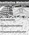 2.36 Inch M6 Carabiner Clips Heavy Duty Galvanized Steel Spring Snap Hooks 260Lbs Holding Capacity 40 Pack