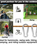 2.36 Inch M6 Carabiner Clips Heavy Duty Galvanized Steel Spring Snap Hooks 260Lbs Holding Capacity 40 Pack For Outdoor Activities