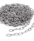 49.21ft (15 m) Length Galvanized Steel Chain, 0.11 Inch(3 mm) Heavy Duty Coil Chain, Stainless Steel Link