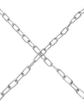 ✝️ 49.21ft (15 m) Length Galvanized Steel Chain, 0.11 Inch(3 mm) Heavy Duty Coil Chain, Stainless Steel Link Chain in crisscross pattern