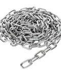 19.6ft (6 m) Length Galvanized Steel Chain, 0.23 Inch(6 mm) Heavy Duty Coil Chain, Stainless Steel Link Chain for Home Outdoor Fence Gate