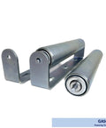 Pack of 2 Long Roller and Bracket Set 10 Inch BF 1.5 Inch Diameter Galvanized Steel Conveyor Rollers for Woodworking Roller Stands