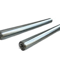 Set Of 2 Heavy Duty Galvanized Steel Conveyor Rollers For Roller Conveyor Systems 16 Inch Between Frame Length One And A Half Inch Diameter
