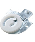 Sliding Cabinet Door Hardware Kit With Galvanised Steel Suspension Wheels For Wardrobe Closets, close-up of one galvanized steel roller