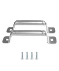 Garage Door Bottom Lift Handle Set Two Pack Galvanized Steel Rust Resistant Easy Install With 4 Screws Fits Most Doors