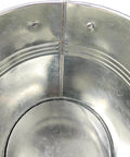 Interior view of the galvanized steel Pellet Grill Grease Bucket with 12pcs Drip Liners Fit for Camp Chef/Traeger/Pit Boss/Z Grills Wood Pellet Grill.