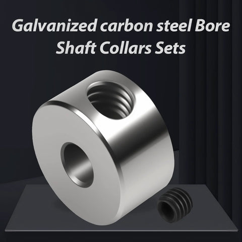 Set of Twelve Nickel Plated Shaft Collars with Hex Keys delivers secure clamping, precise shaft alignment, shown with bore and screw