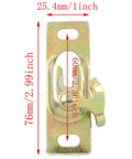 2PCS Sliding Door Hangers With Screws Pocket Door Hardware Kit featuring galvanized steel plate with measurements