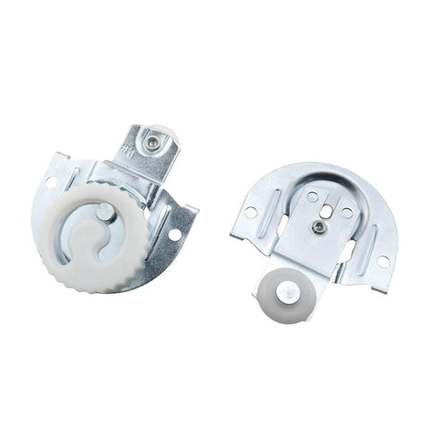 Sliding Cabinet Door Hardware Kit With Galvanised Steel Suspension Wheels For Wardrobe Closets, 4 pcs shown with steel brackets